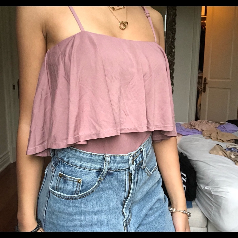 Mauve Ruffle Bodysuit Fashion Nova